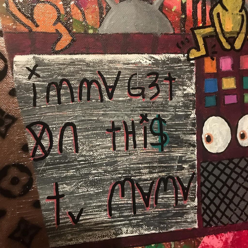 TV screen with 'imma get on this TV mama' text referencing Kanye West Good Life lyrics